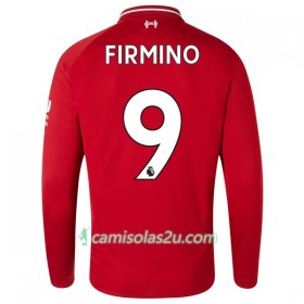 Camisolas de Futebol Liverpool Firmino 9 Equipamento Principal 2018/19 Manga Comprida